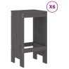 Ensemble de bar de jardin 7 pcs gris bois de pin massif 569849569849