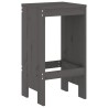Ensemble de bar de jardin 7 pcs gris bois de pin massif 569849569849