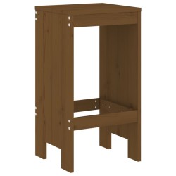 Ensemble de bar de jardin 7 pcs marron miel bois de pin massif 569853569853