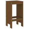 Ensemble de bar de jardin 7 pcs marron miel bois de pin massif 569853569853