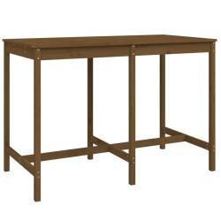 Ensemble de bar de jardin 7 pcs marron miel bois de pin massif 569853569853