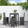 Ensemble de bar de jardin 5 pcs gris bois de pin massif 569854569854