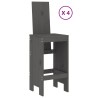 Ensemble de bar de jardin 5 pcs gris bois de pin massif 569854569854