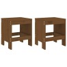 Ensemble de bistrot de jardin 3 pcs marron miel bois pin massif 569855569855