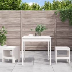 Ensemble de bistrot de jardin 3 pcs blanc bois de pin massif 569856569856