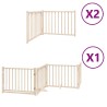 Barrière pour chien porte pliable 8 panneaux bois de peuplier 569859569859