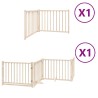 Barrière pour chien avec porte pliable 6 panneaux bois peuplier 569860569860