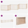 Barrière pour chien avec porte pliable 6 panneaux bois peuplier 569860569860