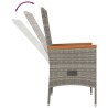 Ensemble à manger de jardin 5 pcs coussins gris résine tressée 569863569863