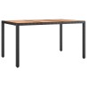 Ensemble à manger de jardin coussins 5pcs Noir Résine tressée 569872569872