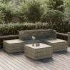 Salon de jardin 5 pcs avec coussins Gris Résine tressée 569875569875
