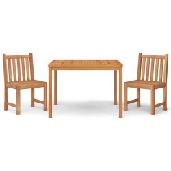 Ensemble à manger de jardin 3 pcs Bois de teck massif 569876569876