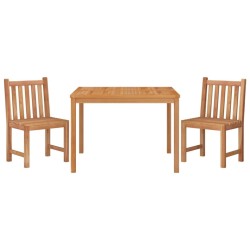 Ensemble à manger de jardin 3 pcs Bois de teck massif 569876569876