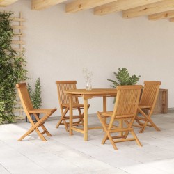 Ensemble de salle à manger pour jardin 5 pcs Marron 569877569877