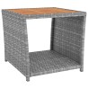 Ensemble de salon de jardin 3 pcs gris poly rotin et acacia 569879569879
