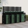 Abri pour poubelle quadruple sur roulettes noir bois de pin 569881569881