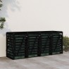 Abri pour poubelle quadruple sur roulettes noir bois de pin 569881569881