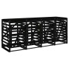 Abri pour poubelle quadruple sur roulettes noir bois de pin 569881569881