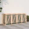 Abri de poubelles quadruple sur roulettes bois massif pin 569882569882