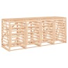 Abri de poubelles quadruple sur roulettes bois massif pin 569882569882