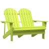 Chaise de jardin Adirondack 2 places bois de sapin massif vert 569889569889