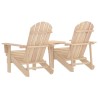 Chaises de jardin Adirondack avec table bois de sapin solide 569890569890