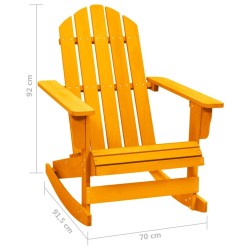 Chaise à bascule de jardin Adirondack bois de sapin orange 569891569891