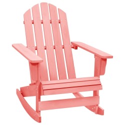 Chaise à bascule de jardin Adirondack bois de sapin massif rose 569892569892