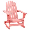 Chaise à bascule de jardin Adirondack bois de sapin massif rose 569892569892