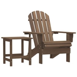 Chaise de jardin Adirondack avec table Bois de sapin Marron 569894569894