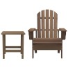 Chaise de jardin Adirondack avec table Bois de sapin Marron 569894569894