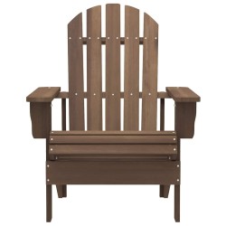 Chaise de jardin Adirondack avec table Bois de sapin Marron 569894569894