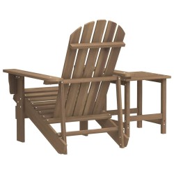 Chaise de jardin Adirondack avec table Bois de sapin Marron 569894569894