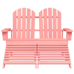 Chaise de jardin Adirondack 2 places et pouf sapin rose 569901569901