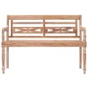 Banc Batavia 120 cm Huilé en blanc Bois de teck solide 569903569903