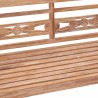 Banc Batavia 120 cm Huilé en blanc Bois de teck solide 569903569903
