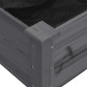 Jardinière sur roues avec doublure gris 71x37x80 cm bois sapin 569904569904