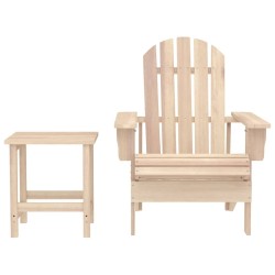 Chaise de jardin Adirondack avec table Bois de sapin massif 569905569905