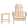 Chaise de jardin Adirondack avec table Bois de sapin massif 569905569905