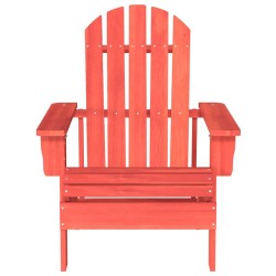 Chaise de jardin Adirondack bois de sapin massif rouge 569907569907