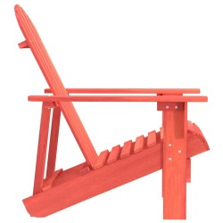 Chaise de jardin Adirondack bois de sapin massif rouge 569907569907