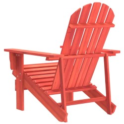 Chaise de jardin Adirondack bois de sapin massif rouge 569907569907