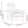 Chaise de jardin Adirondack bois de sapin massif orange 569908569908