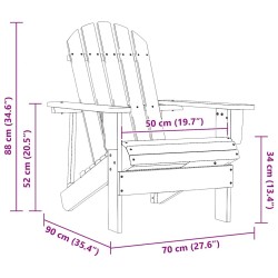 Chaise de jardin Adirondack Bois de sapin massif Rose 569909569909
