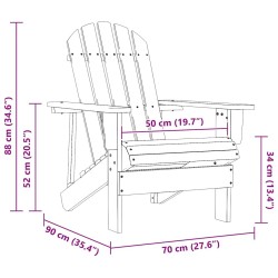 Chaise de jardin Adirondack bois de sapin massif vert 569911569911