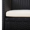 Ensemble à manger de jardin avec coussins 5 pcs Noir 569923569923