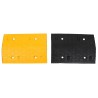 Ralentisseurs 2 pcs Jaune et noir 97x32,5x4 cm Caoutchouc 569941569941