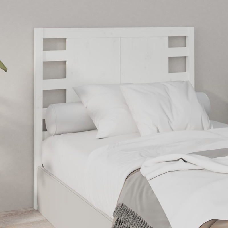 Tête de lit Blanc 81x4x100 cm Bois massif de pin Tête de lit Blanc 81x4x100 cm Bois massif de pin