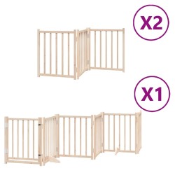 Barrière pour chien porte pliable 12 panneaux bois de peuplier 569943569943