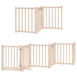 Barrière pour chien porte pliable 12 panneaux bois de peuplier 569943569943
